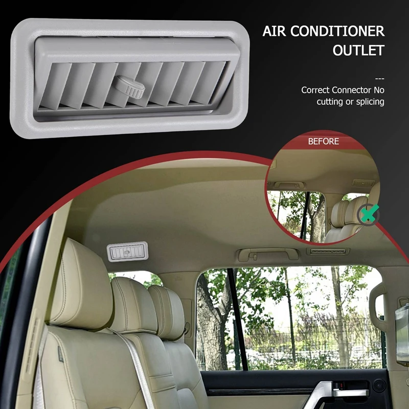 Well-Car Interior Roof Top A/C Air Conditioner Outlet AC Vents For Toyota Land Cruiser Prado LC150 150 2010-2017