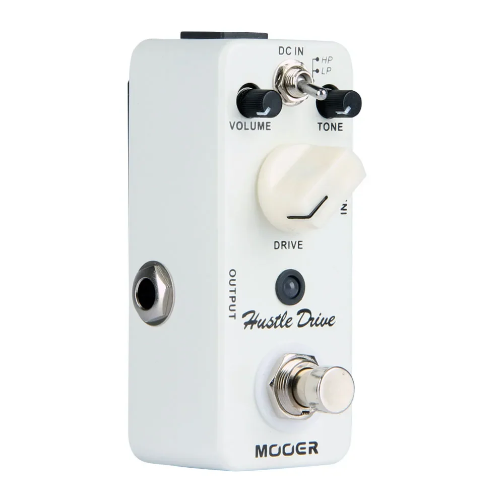 MOOER Micro Hustle Drive Distortion Effect Guitar Pedal Tube-like Drive Sound 2 Working Modes(HP/LP) Micro Guitar Pedal