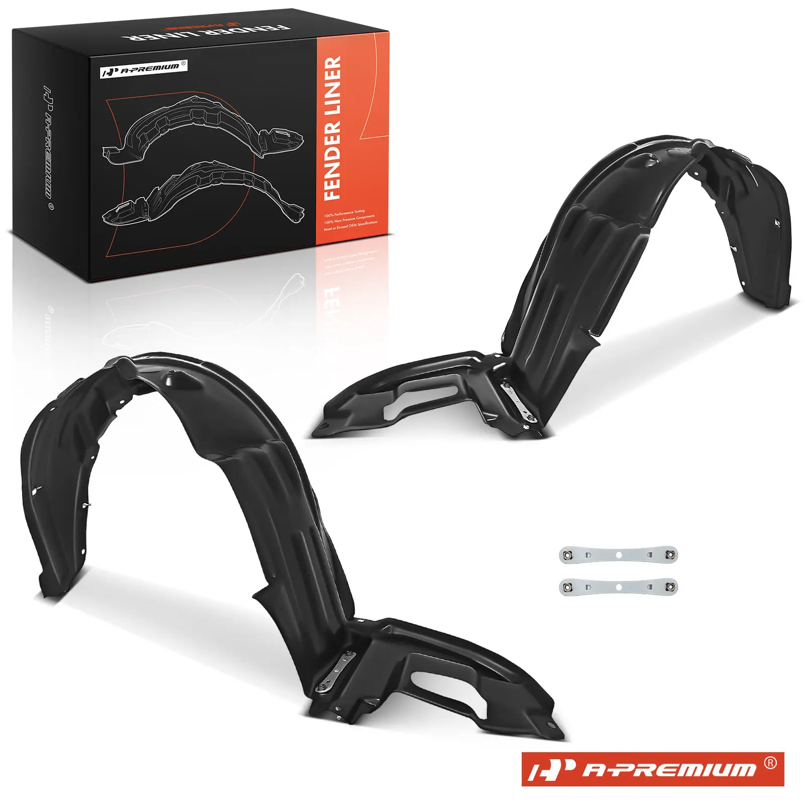 A-Premium 2x Front Inner Fender Liner Vacuum Forming HDPE for Toyota Corolla 2003-2008