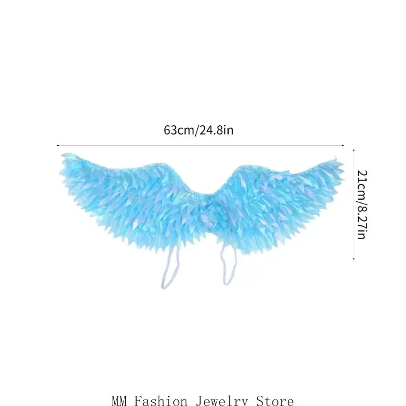 D0UB Fairys Wing Kids Fairys Butterfly Wing Angel Wing، أزياء الهالوين الجنيات الهدايا #6