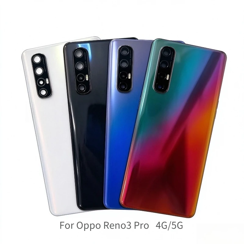 A+ Glass Back Battery Cover For Oppo Reno3 Pro 5G Rear Door Housing PCRM00 PCRT00 CPH2009 Replacement Case