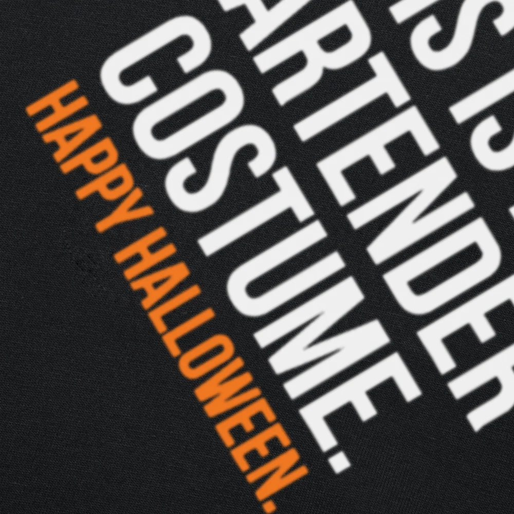 �This Is My Bartender Costume“ Lustiges Halloween-T-Shirt für Herren und Damen, modisches, lässiges T-Shirt aus 100 % Baumwolle, lockeres, übergroßes T-Shirt – Detail 5