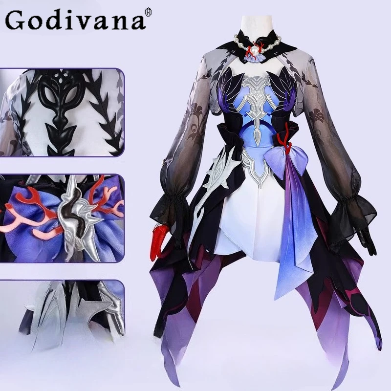 

Game Honkai Star Rail Hysilens Cosplay Dress Women Helektra Hysilens Cosplay Costume Outfits Lady Uniform Halloween Dress