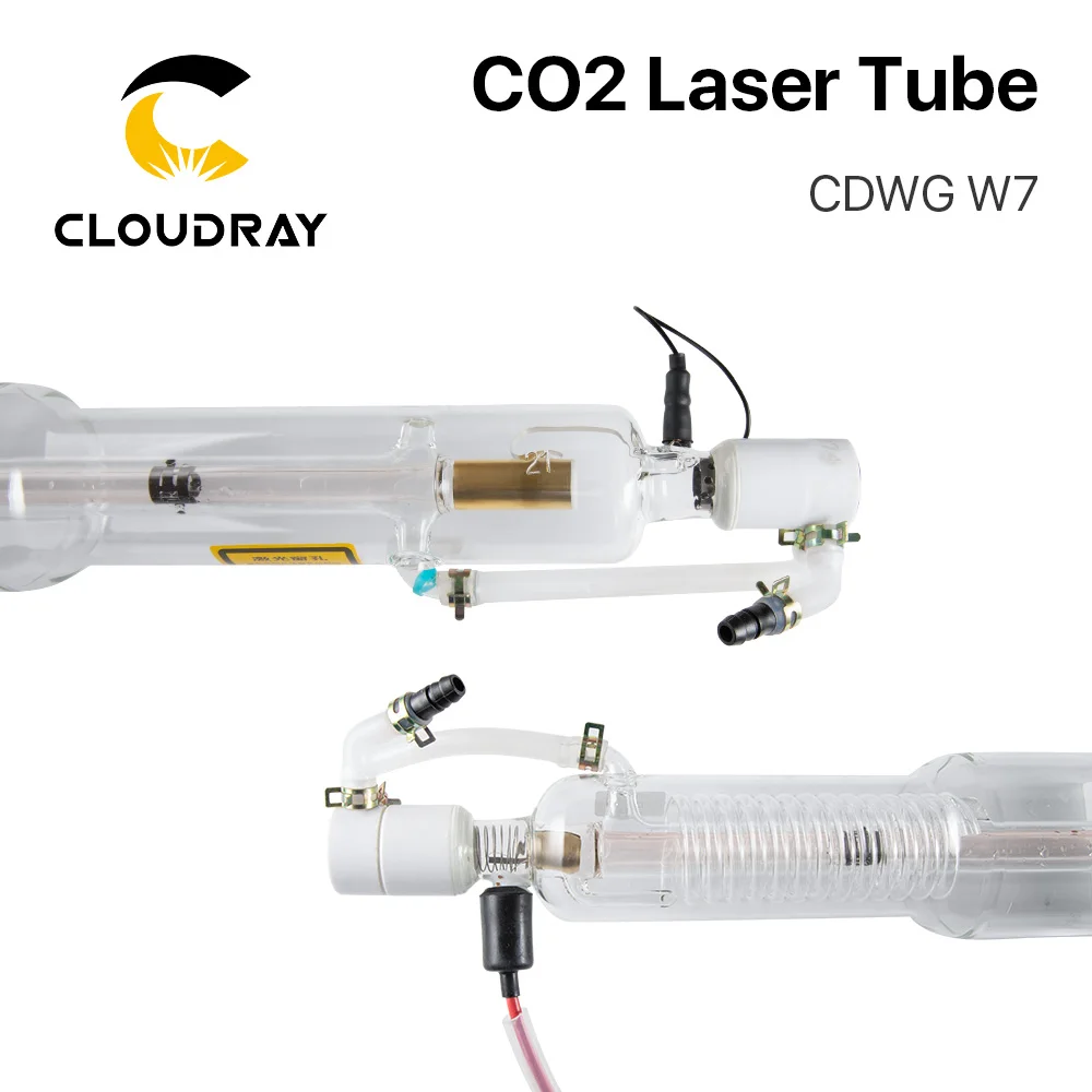 Cloudray 150-180W CO2 Laser Tube W7 1850mm Długość Drewniana skrzynka Średnica opakowania. 80 mm do maszyny do grawerowania laserowego CO2