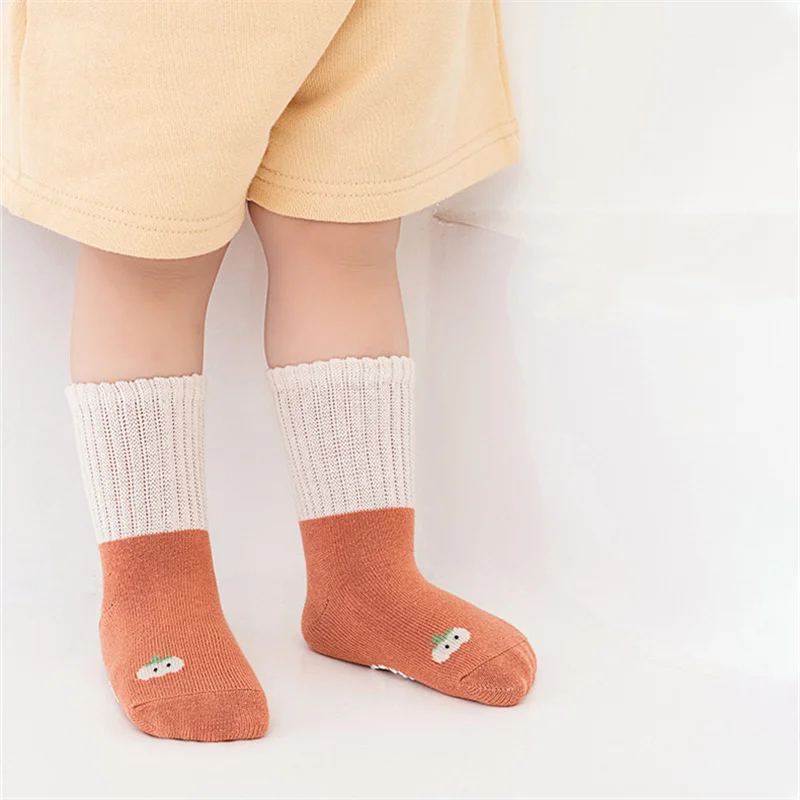 Lawadka Newborn Baby Girls Boys Socks Non Slip Cotton Print Kids Socks For Boys Girls Casual Infant Toddler Floor Sock 0-5Years