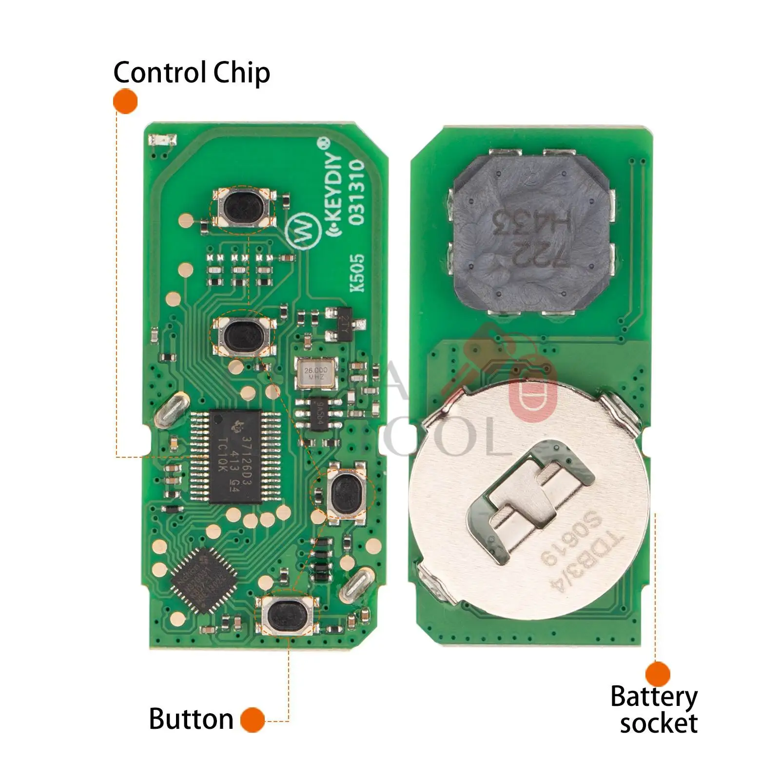 KEYDIY KD TDB03-3 Universal Smart Remote Key 3 Buttons Black Key Shell TDB Series Toyota Type Compatible