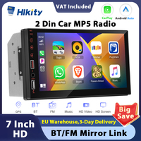 Hikity 7 ''Carplay Android auto 2DIN Car Stereo Radio Bluetooth FM Radio Receiver TF/USB Steering where Control Rear View Cam