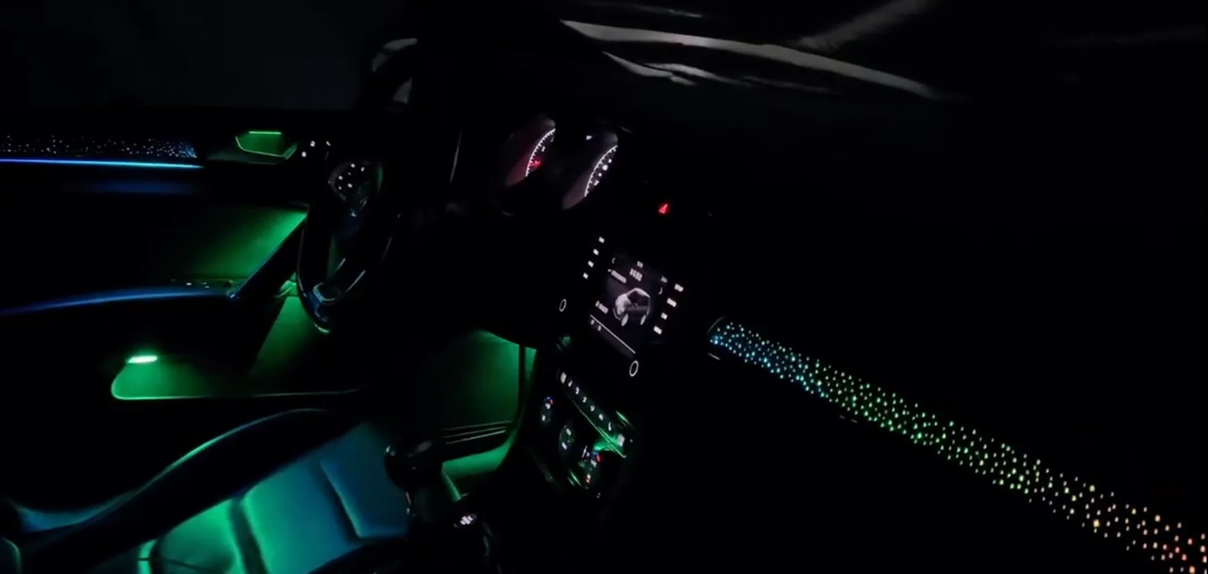 Screen Control Starry Sky Rainbow Lights Ambient Light For 14-21 VW Golf 7 Golf 7.5 Mk7 Mk7.5