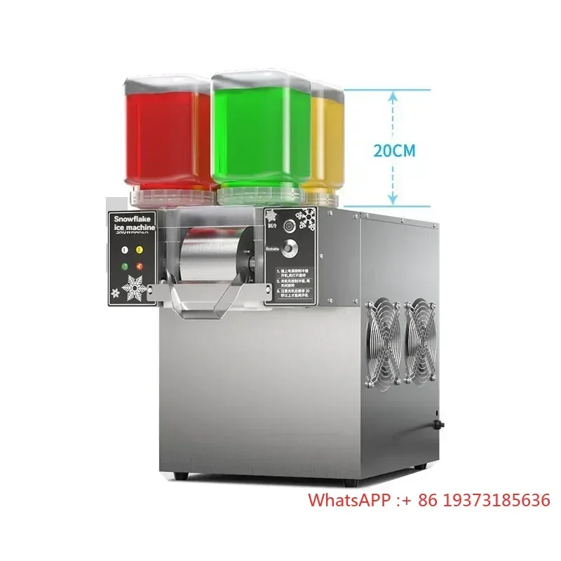 220V/110V Snowflake Ice Cream Machine 120kg/24H Snow Ice Maker Shaver Korea Bingsu Machine 4 Barrels Rainbow Color