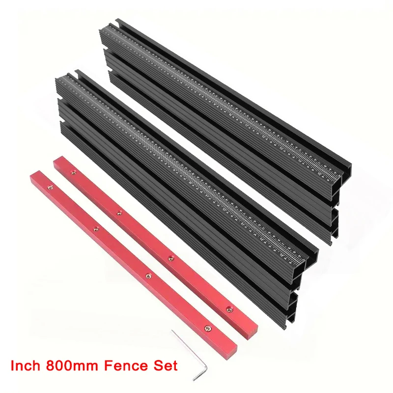 طقم سياج ربط من الألومنيوم الأسود مع مسارات T متعددة وشريط توصيل سياج ملف تعريف النجارة الدقيق لطاولة التوجيه