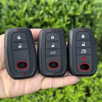 Silikonový kryt na klíče od auta pro Toyota Land Cruiser 200 300 Prado Crown TLK 200 Yaris Cross Hilux Innova Fortuner Camry 55 Key 10 nejlepší prodej Kryt klíče Toyota Fortuner - №3