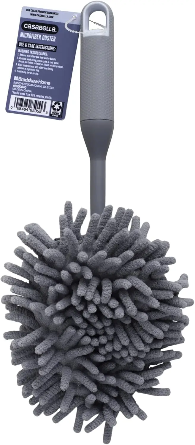

Handheld Microfiber Duster in Gray, Attracts More Dust, Machine Washable