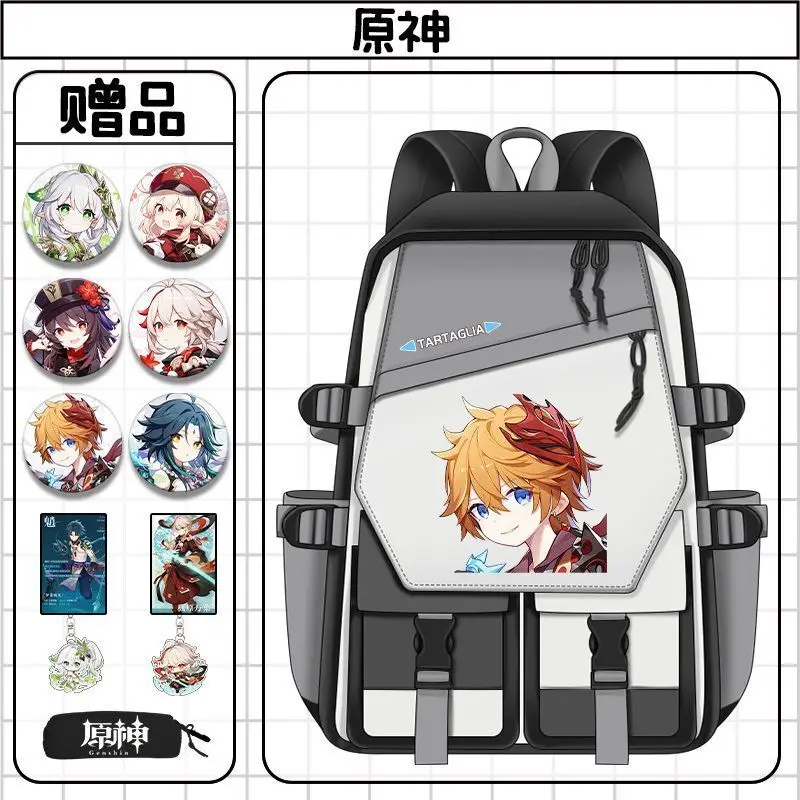 Genshin Impact Collaboration Model Junior High School Large Capacity Yae Miko Dazhao Backpack For Boys And Girls Anime