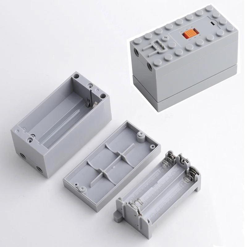 MOC Power Functions Train Car Kit met AAA-batterijbox en M-motor voor technisch compatibele bouwstenen DIY-projecten