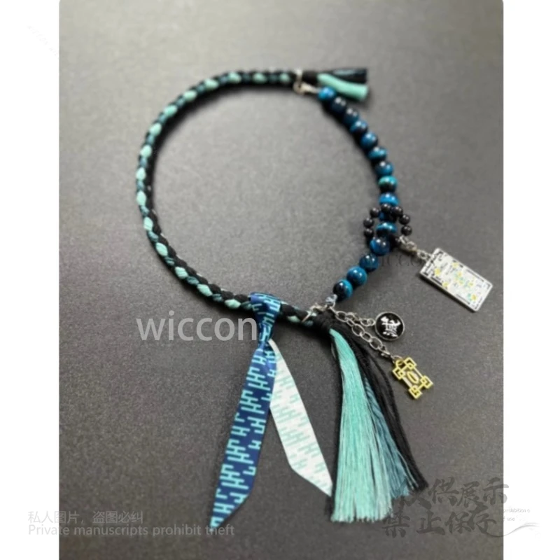 アニメデモ nSlayer コスプレ伊黒小雨海衣装印象ブレスレット調節可能な 14-16 センチメートルハロウィン誕生日ブレスレット手作り