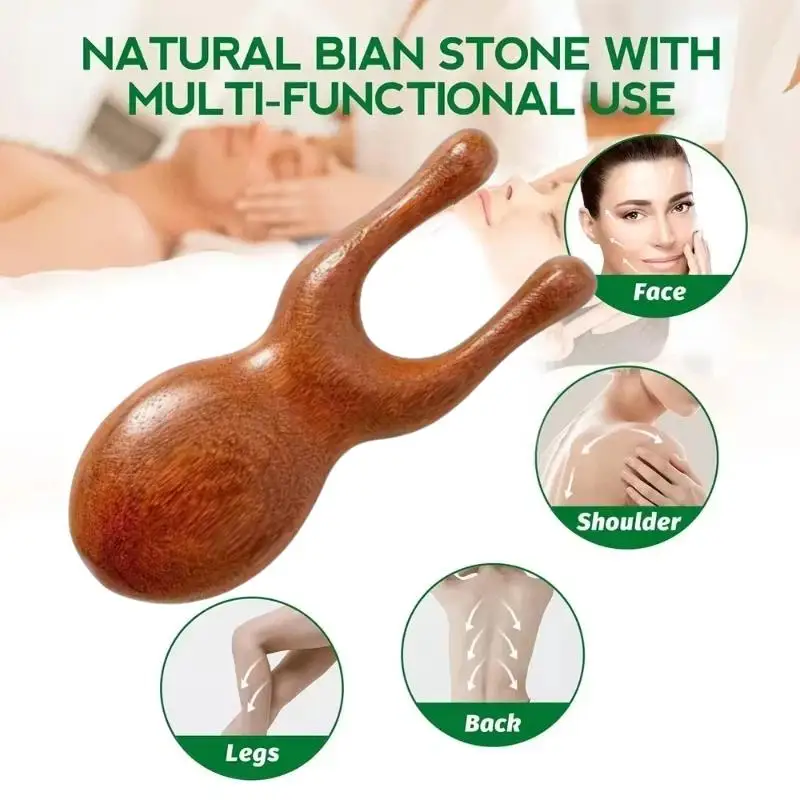 1/2Pcs Wooden Nose Gua Sha Massager Facial Massage Stick Pointing Massage Sandalwood Massage Tool For Guasha Scraping