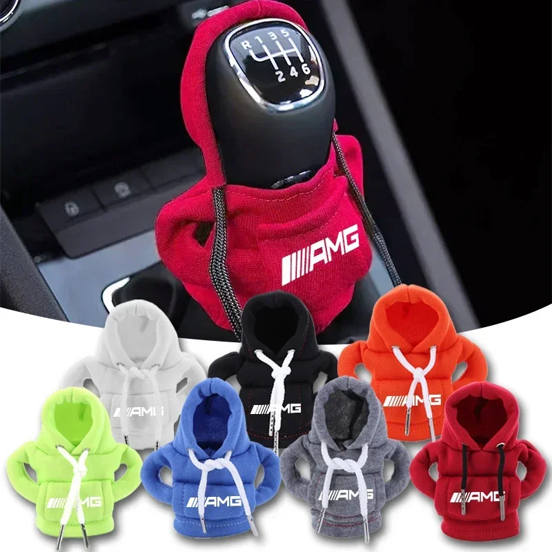 Hoodie Car Gear Shift Cover Auto Interior Decoration Accessories For Mercedes benz AMG C E S GLE CLC Class W124 W221 W213 W212