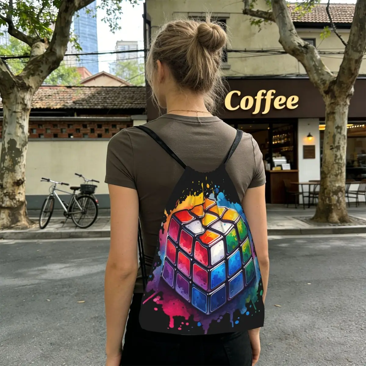 

Рюкзаки Math Rubiks Rubix Cube, модные сумки на шнурке, спортивные сумки, сумки для книг для мужчин, женщин, студентов