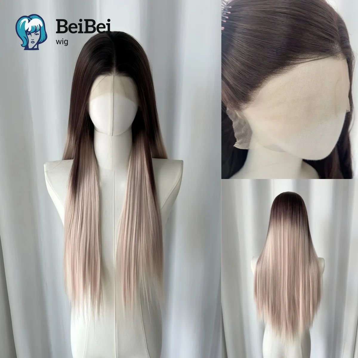 

Длинные розовые прямые парики с эффектом омбре для женщин 26-дюймовый розовый парик фронта шнурка с термостойким париком из синтетического волокна для ежедневного использования на вечеринке