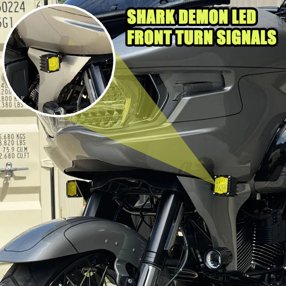 

Новые мотоциклетные передние дневные ходовые светодиодные фонари/сигнала поворота с высокой яркостью для Harley Touring CVO Road Glide ST2023-2025