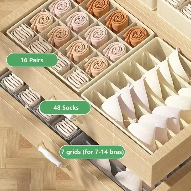 Cabinet Underwear Organizer Drawer Clothes Organizer Boxes Closet Organizer For Underwear Bra Socks Underpants Storage Organizer