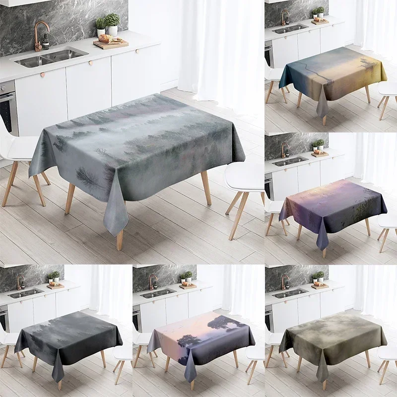 Misty Peak View Tablecloth Party Restaurant Banquet Decoration Anti-Stain Waterproof  Home BLLYF025-Z