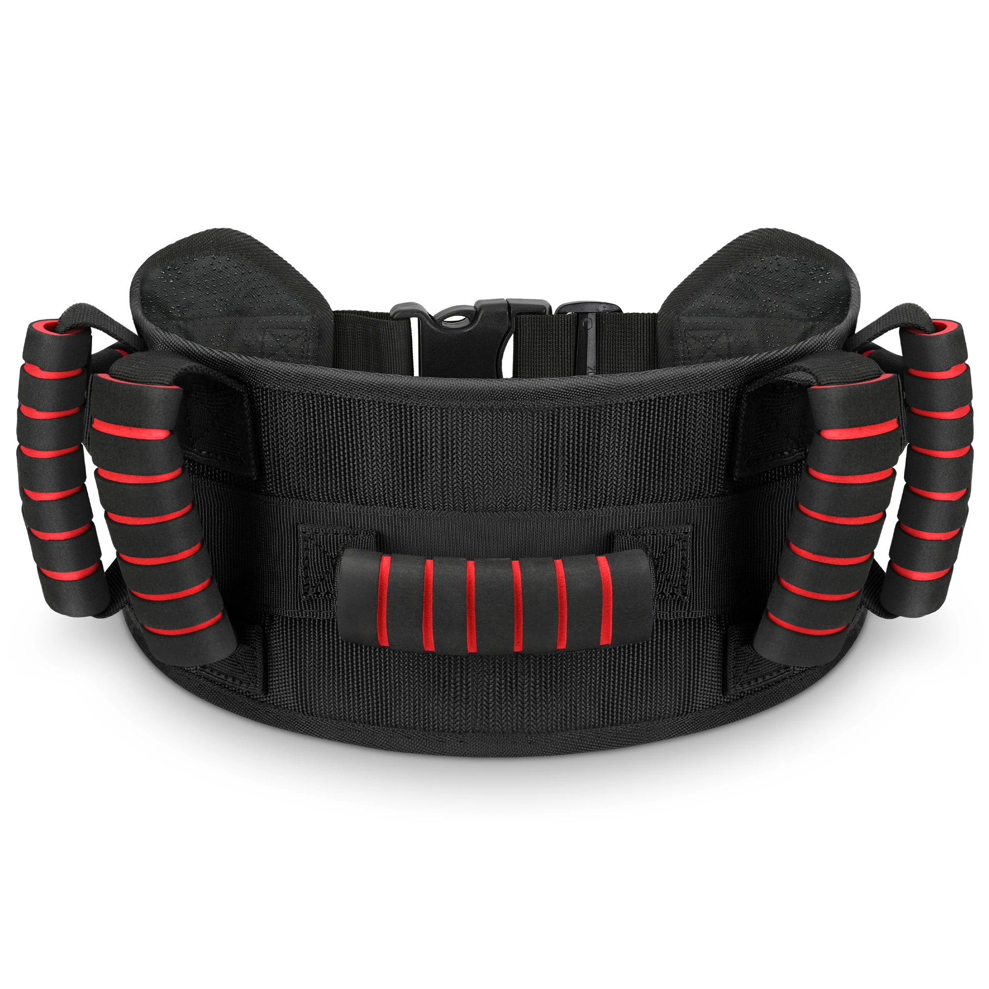 

Gait Belt for Seniors Transfer Belt Quick Release Buckle Wide red gait belt Padded Handles Lift Assist Walking Gait Belt