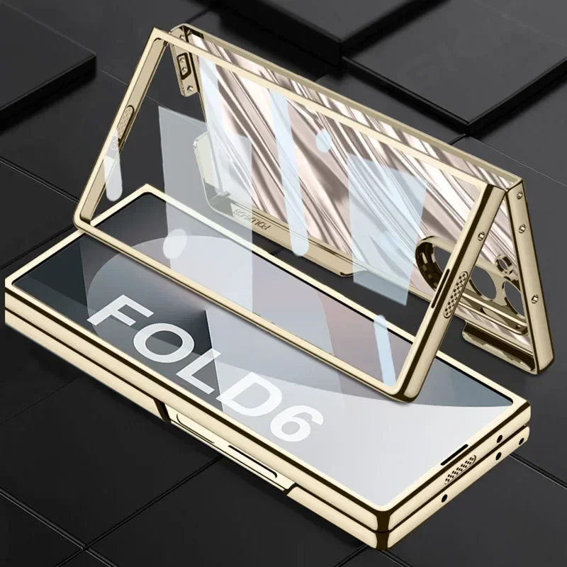 

Роскошный чехол с волнистым узором для Samsung Galaxy Z Fold 6, защитный жесткий чехол из внешнего экрана для Galaxy Z Fold 6, принципиально