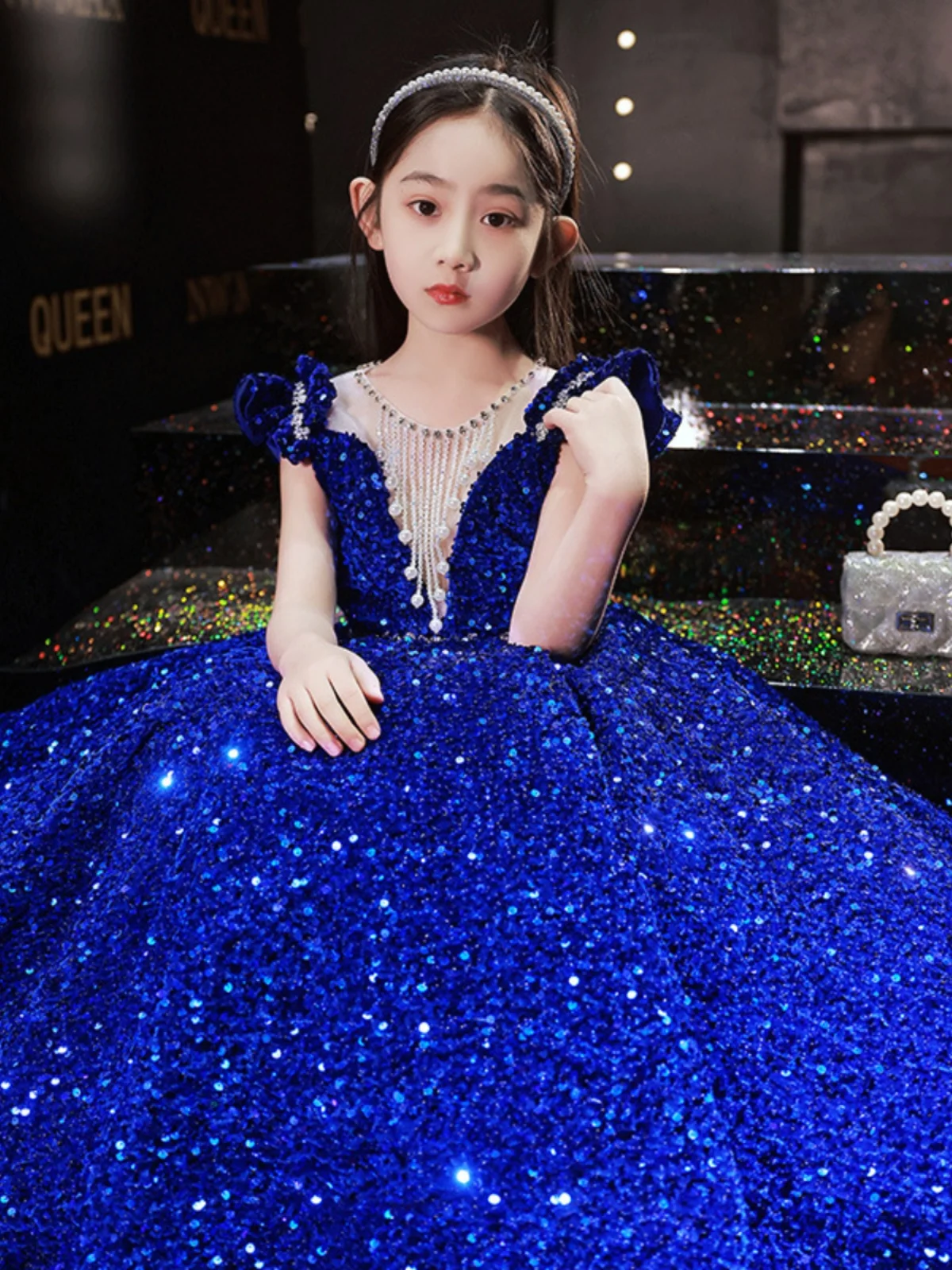 princ-dr-children's-host-gown-puffy-skirt-heavy-work-girls-faionable-ow-performance-piano-plang-outfit-sequins