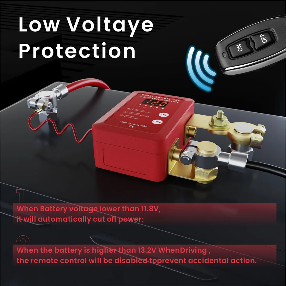 12v 240a interruptor de desconexão remota da bateria interruptor de desligamento automático da bateria do carro interruptor de controle remoto proteção contra vazamento