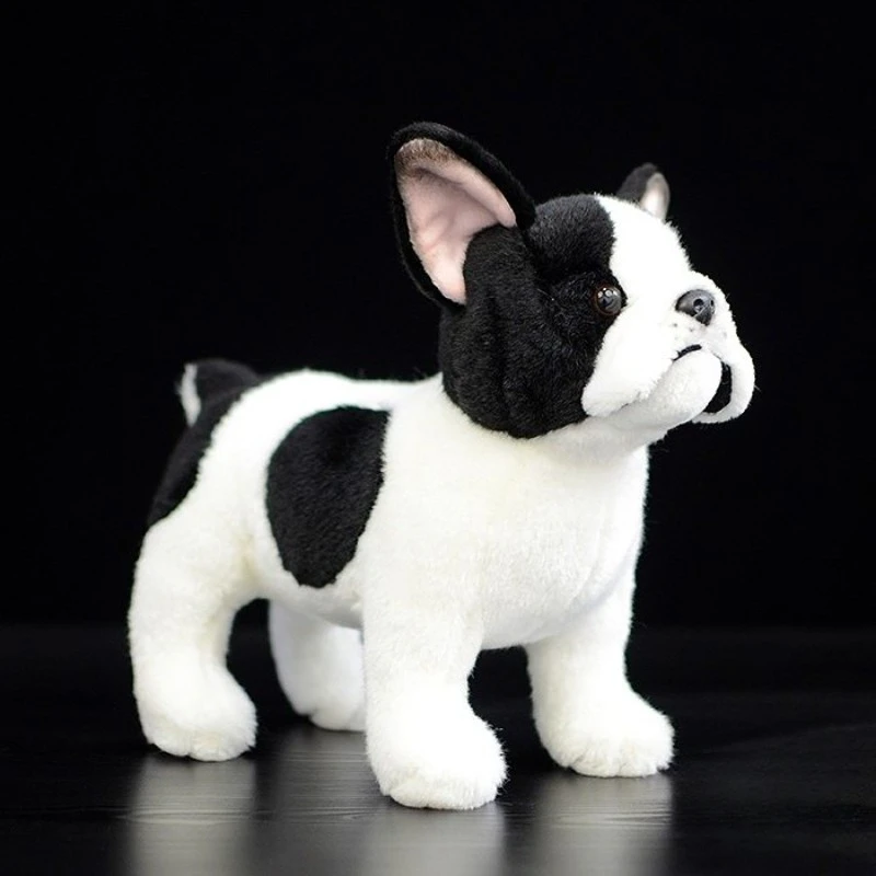 

ZWY Original Realistic French Bulldog Plush Toy Standing Cute Dog Stuffed Animal 26CM Lifelike Collectible Gift for Pet Lovers