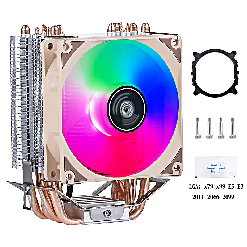 

CPU Efficient Cooler Processor Cooling Fan 6 Heat Pipe Radiator Suitable For Installing LGA2011 E3 E5 X79 X99 2066 2099 X299 AMD