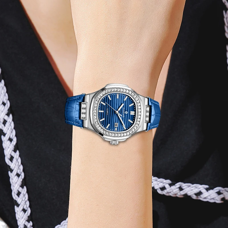 BANGWEI 2026 أفضل العلامات التجارية الساعات الفاخرة رجال الأعمال موضة ساعة نسائية 30 متر مقاوم للماء مضيئة كوارتز ساعات المعصم Reloj Hombre