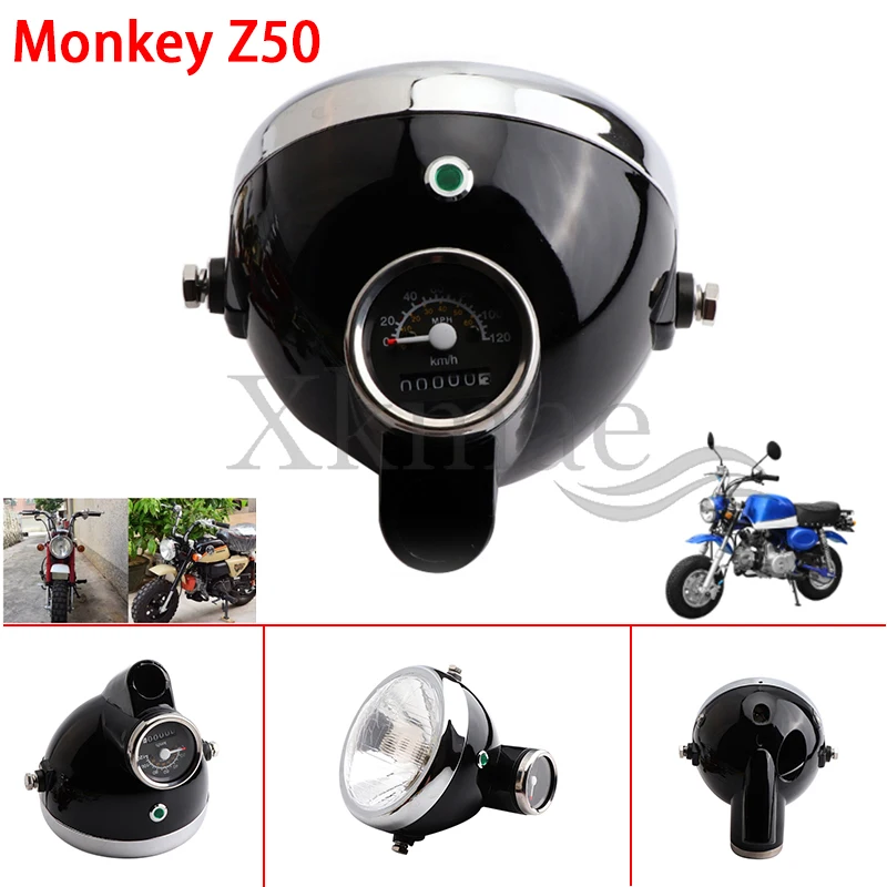 Lighthouse speedometer  Motorcycle Headlamp Headlight Assembly Belt Oil Meter Fit for Z50 Little Monkey Small Motorcycle