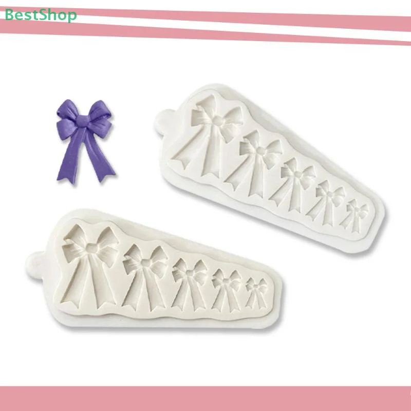 

Bows Christmas Silicone Sugarcraft Mold Cookie Cupcake Chocolate Baking Mold Fondant Cake Decorating Tools