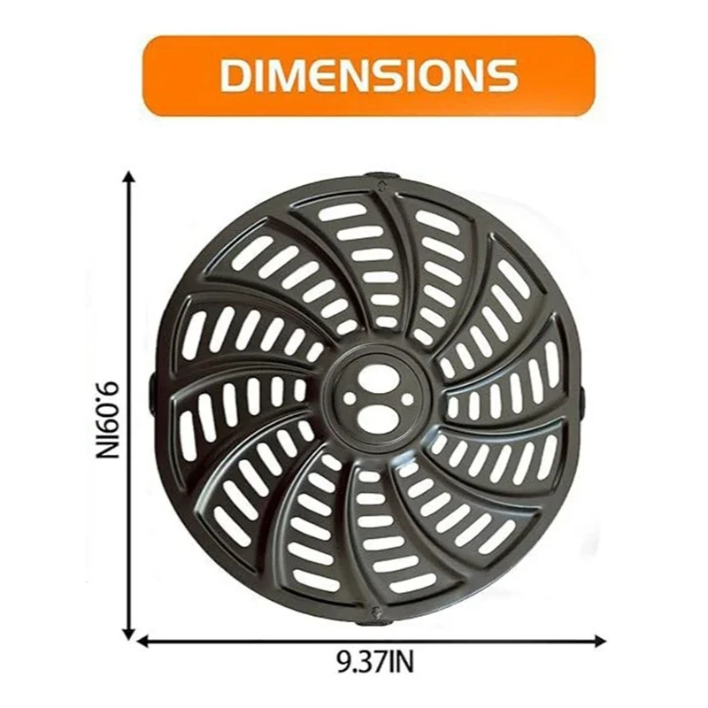 Baking Tray For Gourmia GAF698 GAF686 6QT Carbon Steel Pan with 4 Silicone Pads Non-stick Roasting Rack Air fryer Accessories