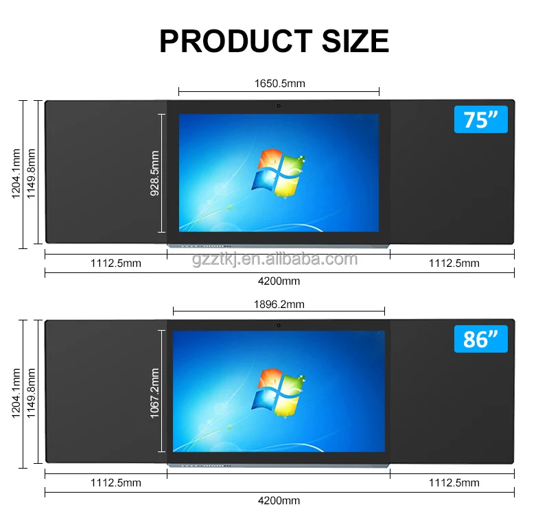 75 Inci Semua Dalam Satu Layar Sentuh Tv Pengajaran Cerdas E-papan Tulis Lcd Nano Papan Tulis Cerdas