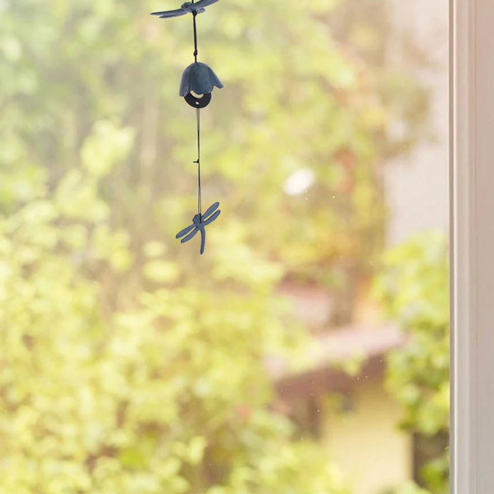 

2 Pcs Retro Wind Chime Pendant Hanging Iron Bell Chimes Decorations Japanese Windchimes Paper