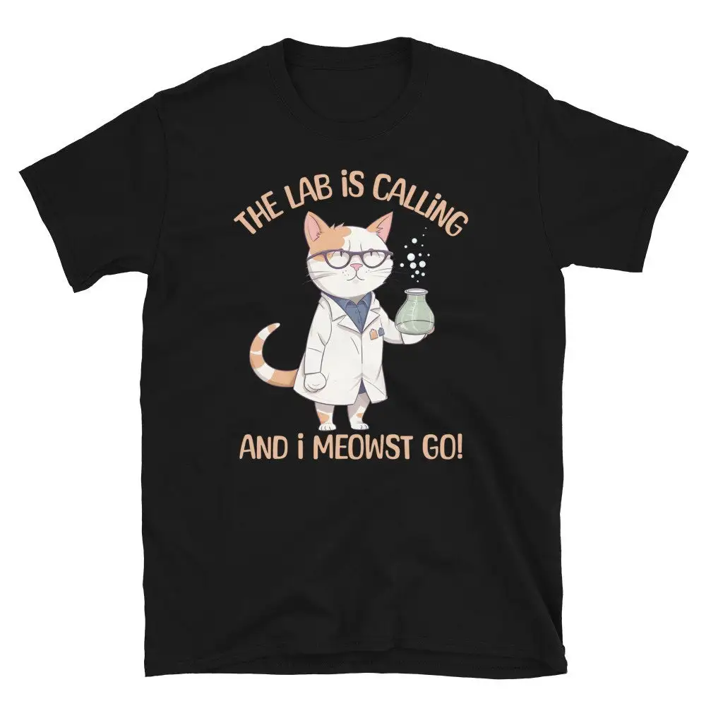 Das Labor nennt T-Shirt Wissenschaft lustig für Frauen Katze Chemie Chemiker Mikro biologe Becher