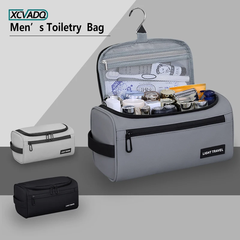 Bolsa de aseo resistente al agua para hombres, Kit Dopp de afeitado de viaje colgante, organizador para hombres y mujeres, bolsa de artículos de tocador, 1 Uds.