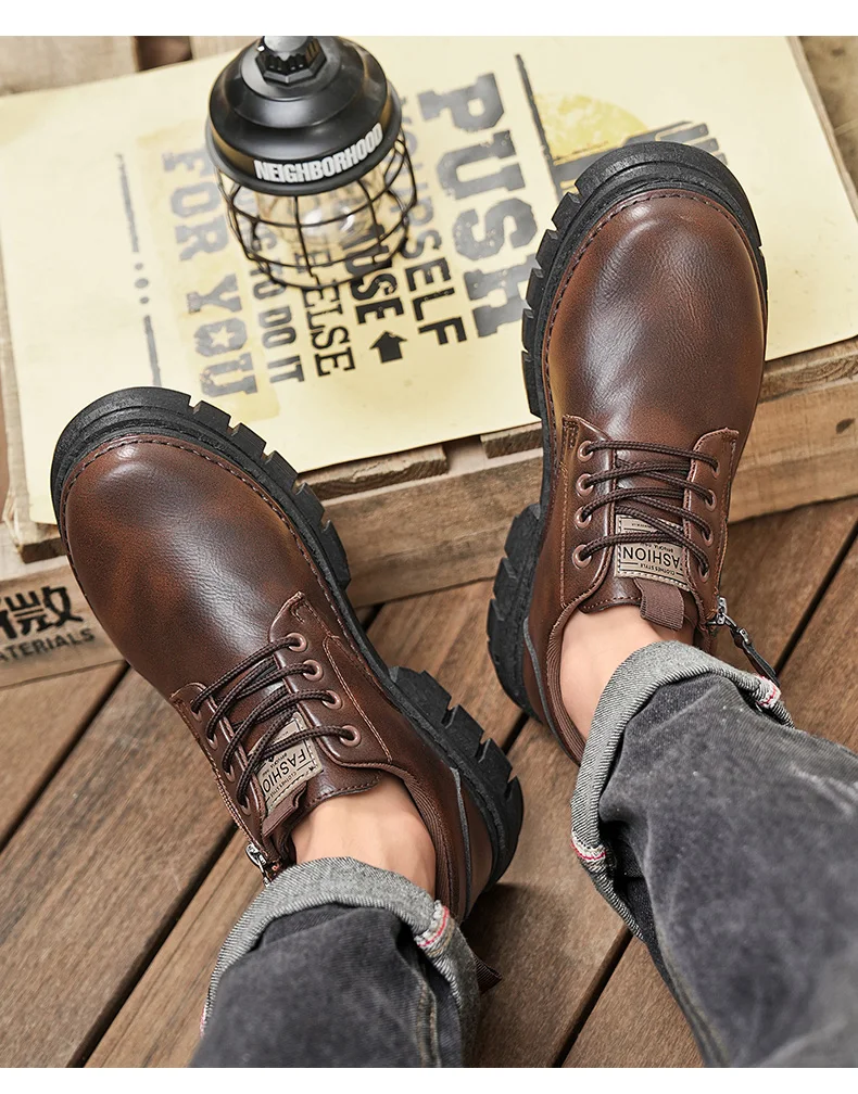 Herren-Freizeitschuhe, Vier-Jahreszeiten-Handarbeit, bequeme Outdoor-Arbeitsschuhe, modische Joker-Jugend-Trendschuhe, Business-Party-Lederschuhe – Detail 27