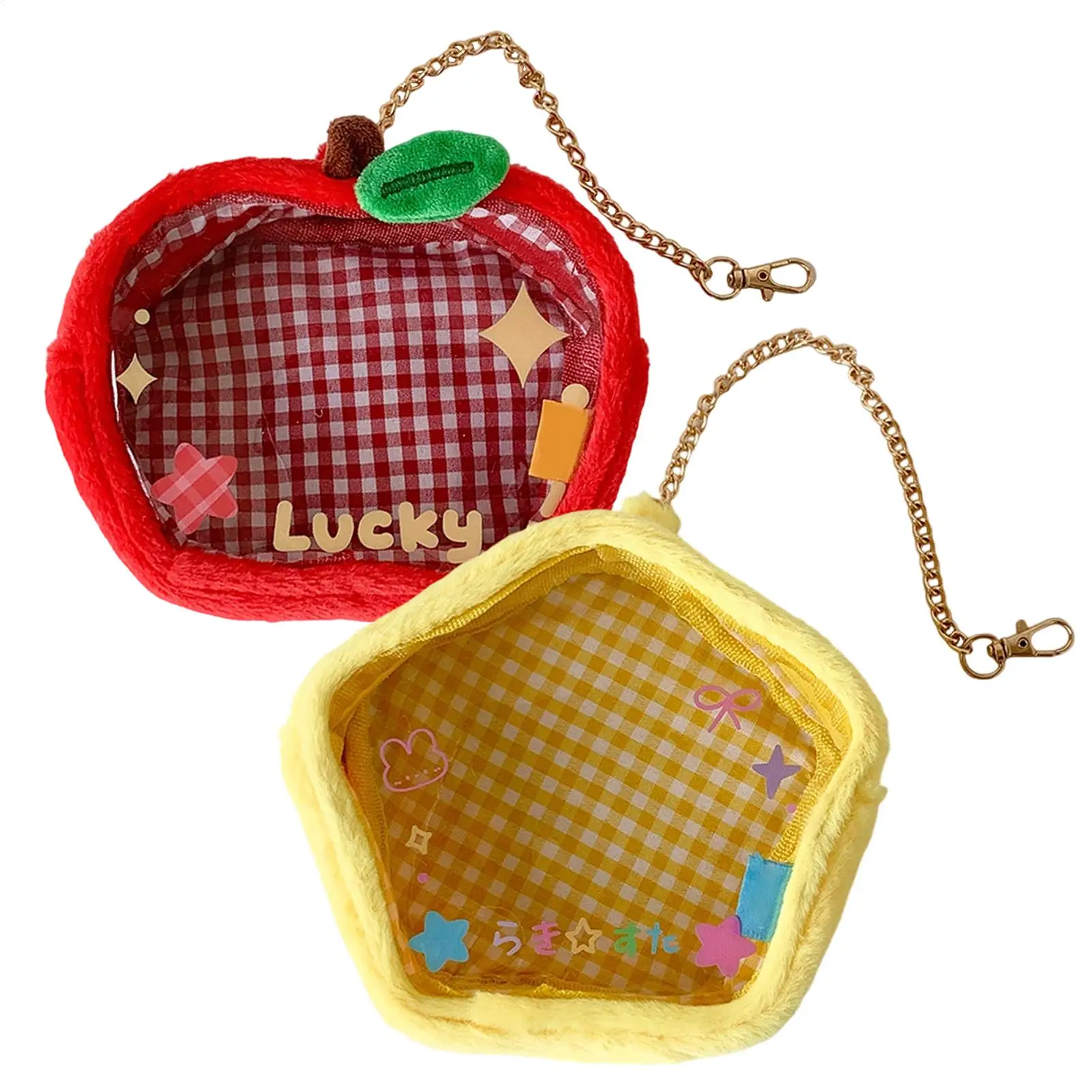 

Clear Keychain Pouch Compact Clear Figure Display Bag For Doll Star Element Accessories Cover Protective Case For Men Women
