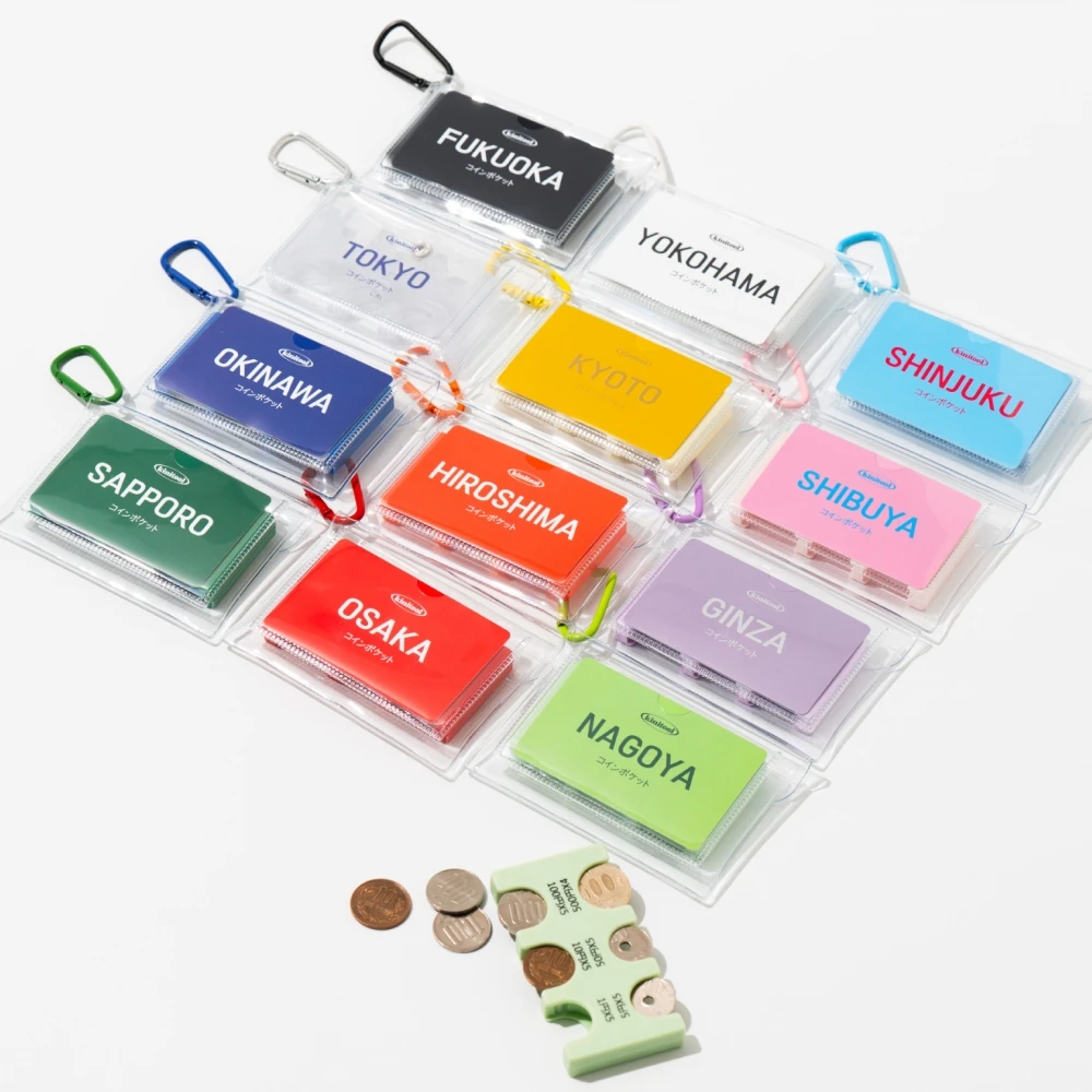 Monedero japonés Kinitool, 12 colores, serie City, estuche Nendo, elementos esenciales de viaje de Japón
