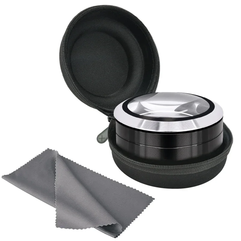 With 3 LED Light 5X Illuminated Table Paperweight Magnifier K9 Optical Glass Lenses 72 mm Desktop Reading Magnifying Glass