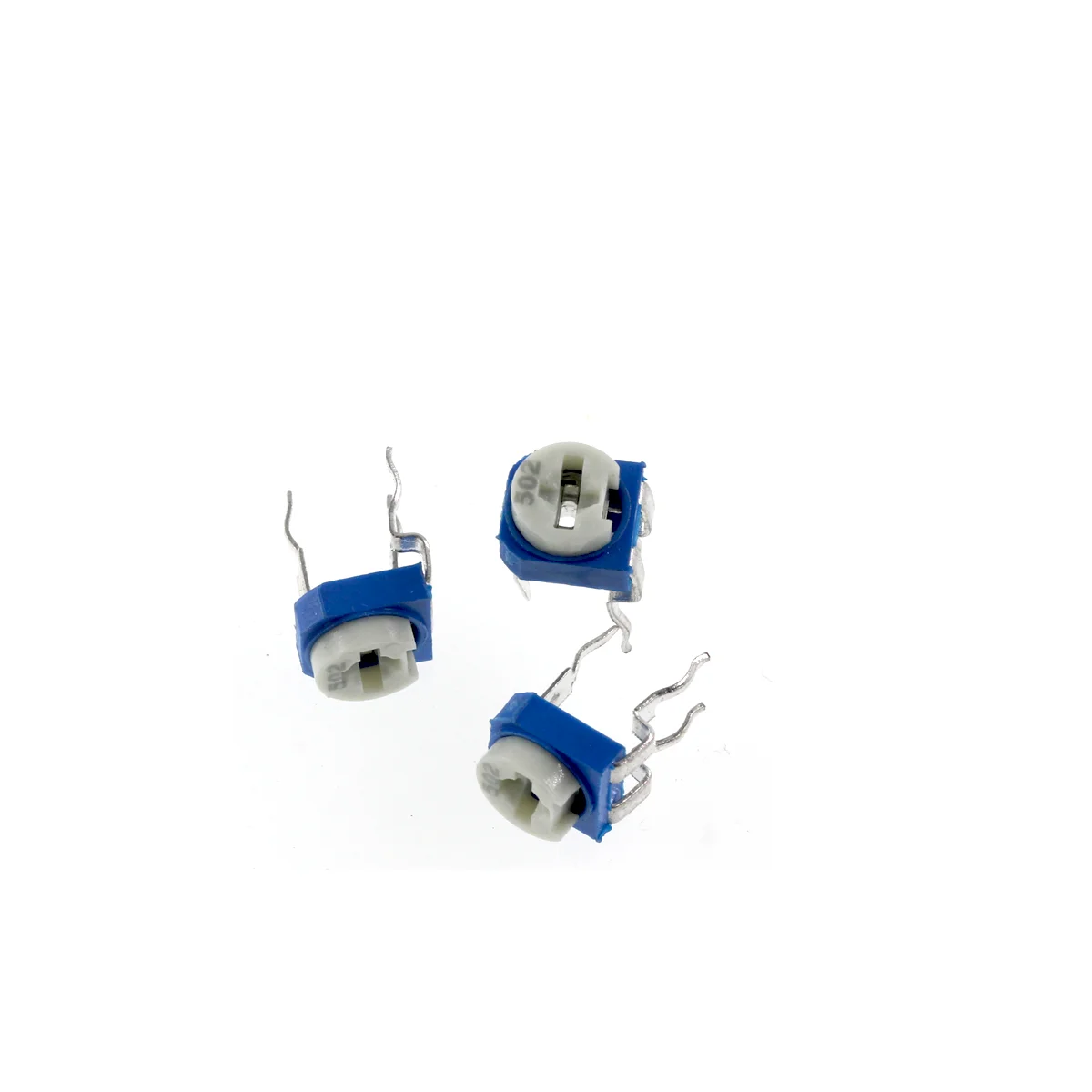 20Pcs 100-1MOhm Blue&White Variable Horizontal Adjustable Variable Trimmer Resistor RM065 Rm-065 Potentiometer Assortment Kit