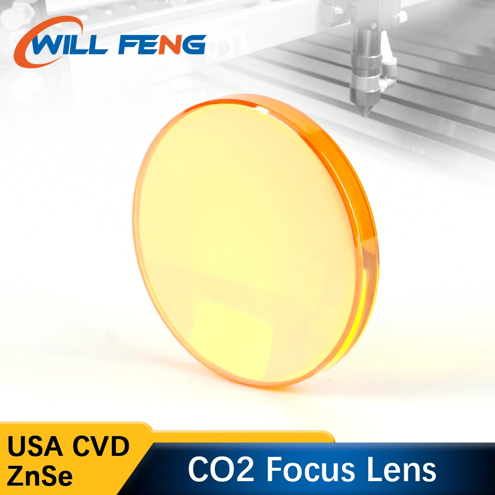 Will Feng USA ZnSe Co2 Laser Lens Dia 18 19.05 20 25mm FL 38.1 50.8 63.5 76.2 101.6 127mm For Laser Engraving Cutter Machine