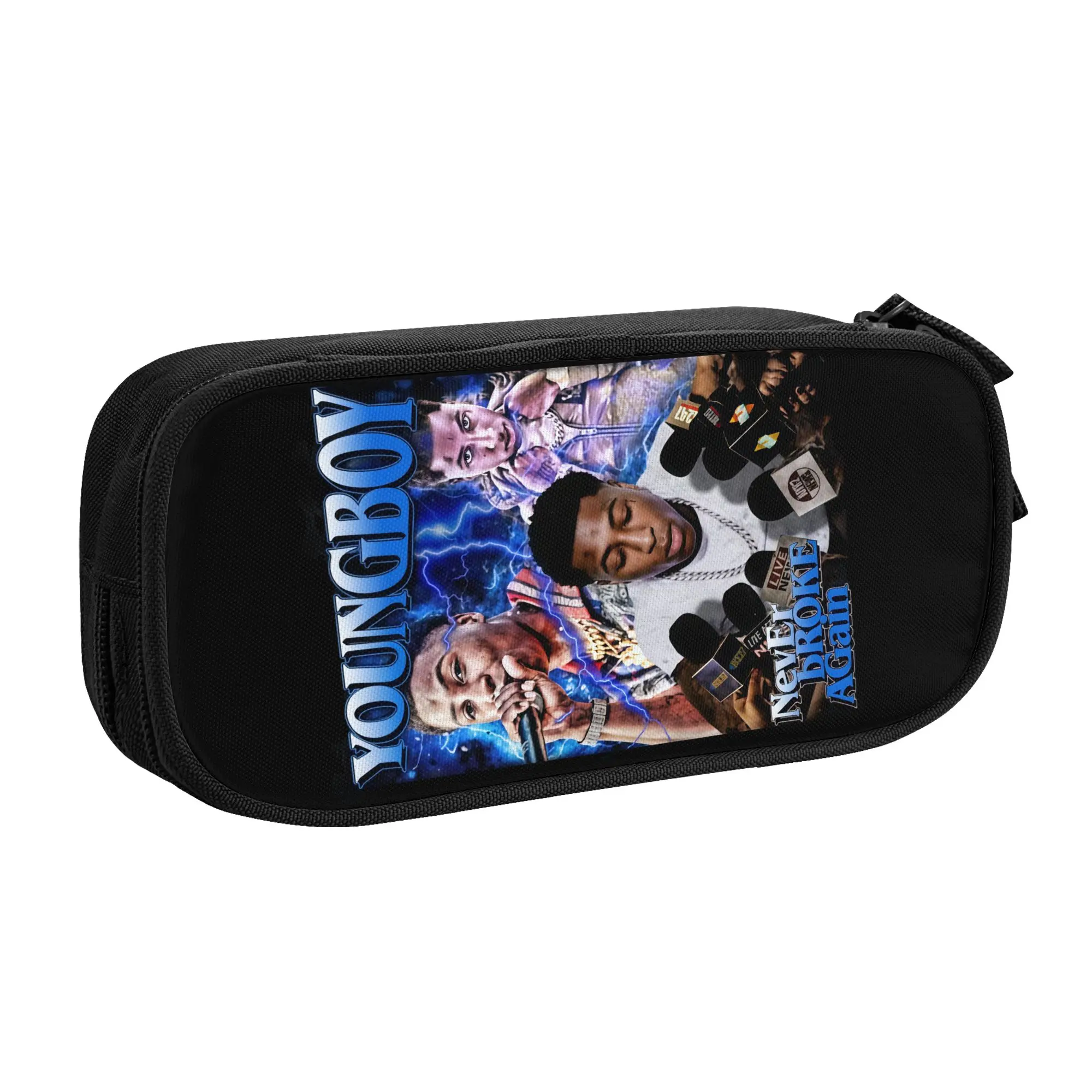 Пеналы для ручек и карандашей NBA YoungBoy Never Broke Again для мальчиков и девочек, большая вместимость, сумка-коробка для ручек, школьные принадлежности