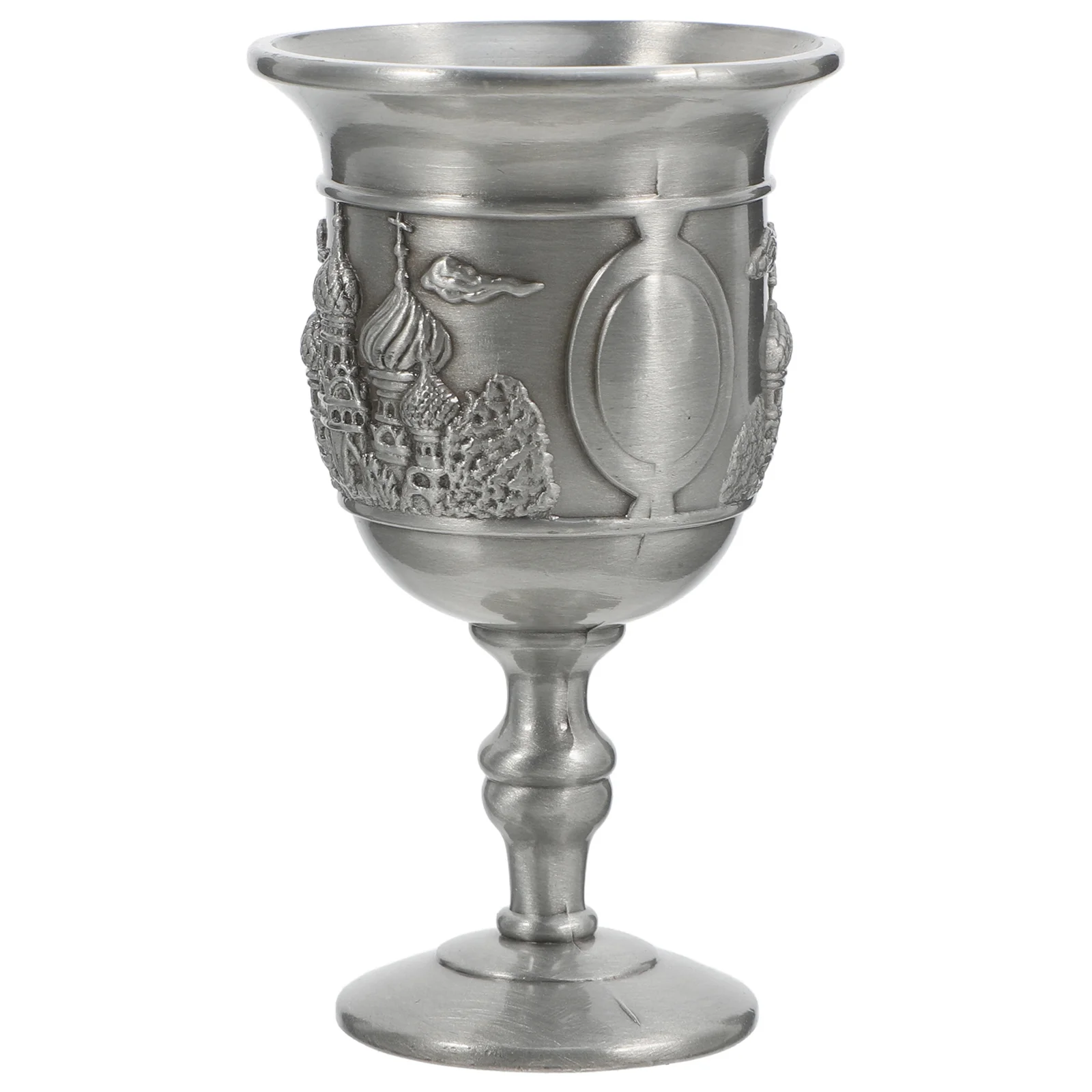 

1pc Metal Craft Goblet Cup Vintage Chalice Drinkware For Home Office Decor Medieval Party Use Stainless Steel Mug Kitchen Bar