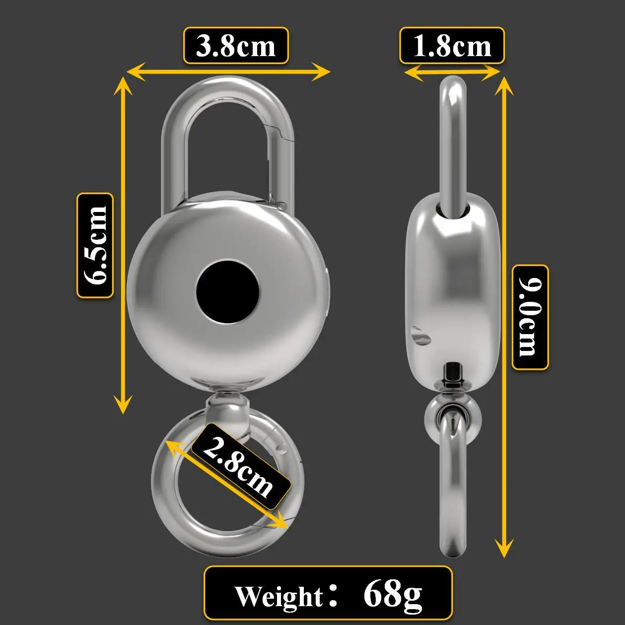 1PCS Mini Hook Scale Digital Suitcase Scales Hanging Weighing Pocket Key Chain Weight Gauge Measuring  Power Tool Type-C