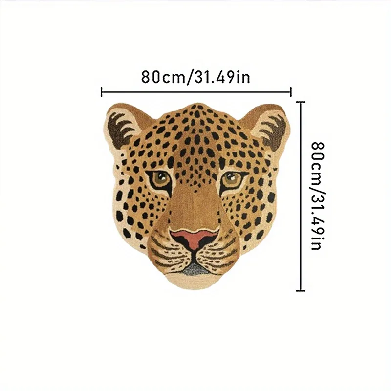 Imitation Animal Carpet Thickened Special Shape Floor Mat Leopard Print Carpet Tiger Carpet Washable Anti-slip Mat